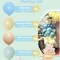 Blue and Yellow Balloon Arch, Pastel Yellow Macaron Baby Blue Balloon Macaron Green and Double Stuffed Pastel Cream Peach Balloon Arch Kit for Birthday Baby Shower Bee Bear Theme Party Decoration